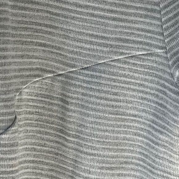 Soft Surroundings Tamara Green/White Striped Button Detail Knit Tunic NWT Sz L - Picture 9 of 9